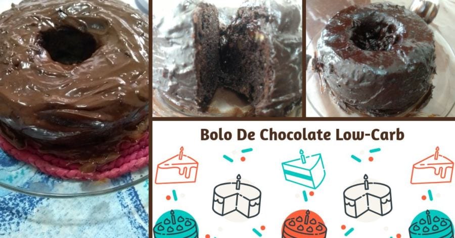 Receita Low Carb De Bolo De Chocolate Com Cobertura Low Carb